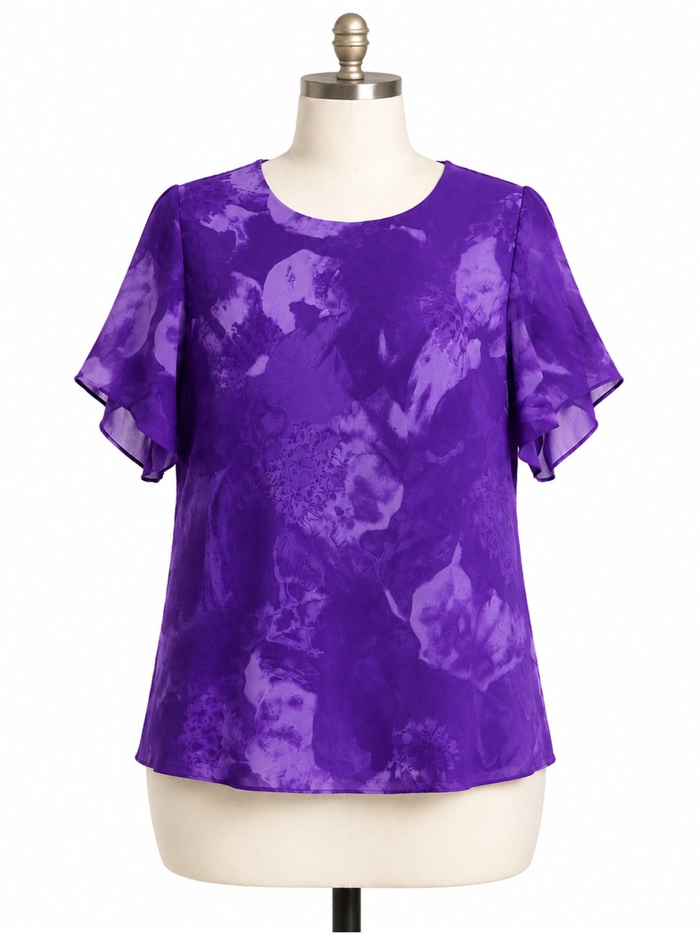 Positive Attitude Purple Floral Blouse